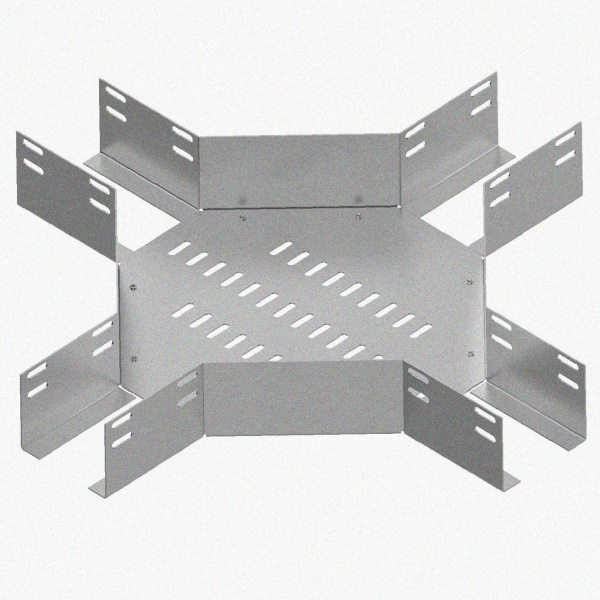 Лоток крестообразный перфорированный КМ 400х100 УХЛ1, оцинкованный лист S1,0