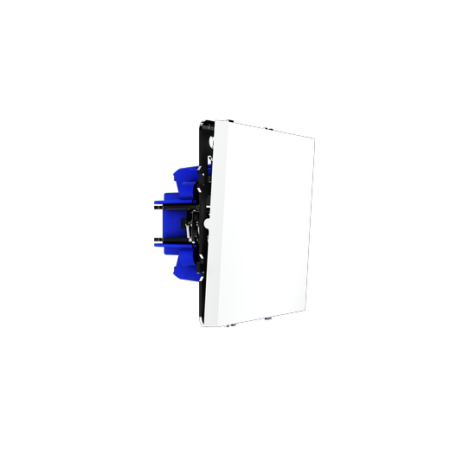 Перекрестный переключатель встраиваемый Voltum S70 одноклавишный 10А, (белый матовый)