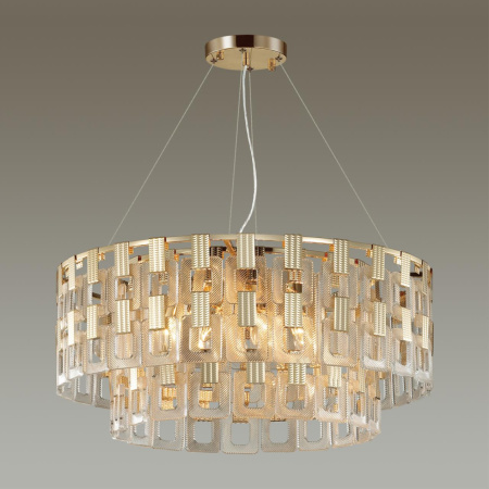 Люстра E14 12*40W BUCKLE золотой/стекло ODEON LIGHT