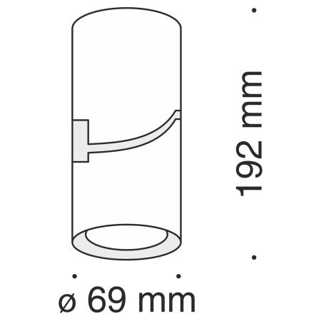 Потолочный светильник 10Вт 3000K Черный IP20 Tube C019CW-01B Technical