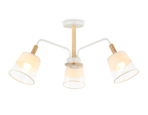 Светильник подвесной TR4737/3 WH/LW белый/светлое дерево E27/3 max 40W D760*350 Ambrella Light