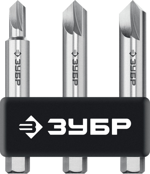 Набор "ЭКСПЕРТ": Экстракторы поврежденного крепежа,для выкручивания крепежа с износом граней шлица до 95%,3 предм ЗУБР