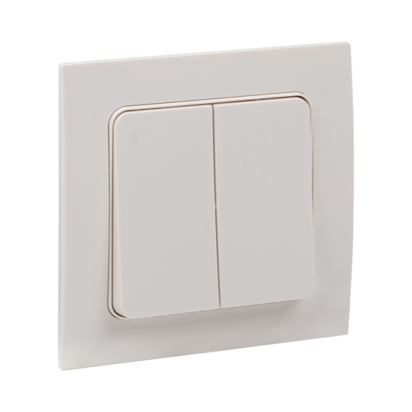 Стокгольм Выключатель 2-кл, 10А белый EKF