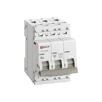 Выключатель автоматический ВА МОД ВА 47-63N MA 3П 6А (C) 6кА без теплового расцепителя PROXIMA EKF