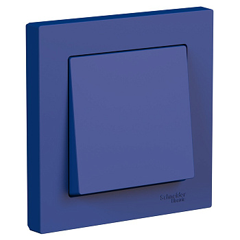 ATLASDESIGN Выключатель 1-клавишный (в сборе с рамкой), аквамарин Schneider Electric