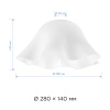 16-36 Плафон для светильника, белый, макс. 15Вт, Е27, Ø280х140мм, установочное отверстие Ø40мм, пластик APEYRON