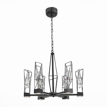 Люстра подвесная Серый графит/Серый графит, Прозрачный LED 6*8Вт 4000К SL815.303.06 ST LUCE