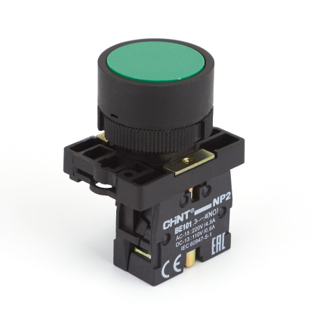 Кнопка управления NP2-EA31 без подсветки зеленая 1НО, IP40 (R) CHINT