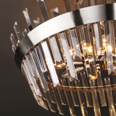 Потолочная люстра с хрусталем 8*E14 60Вт никель IP20 (10111/8 сатин-никель) Eurosvet