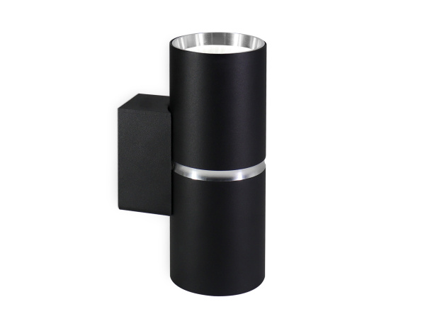 Настенный светильник со сменной лампой GU10 FW2477/2 BK/CH черный/хром GU10/2 max 12W 145*55*80 Ambrella Light