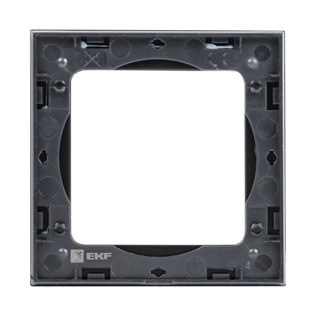 Стокгольм Рамка 1-местная металлическая черная EKF