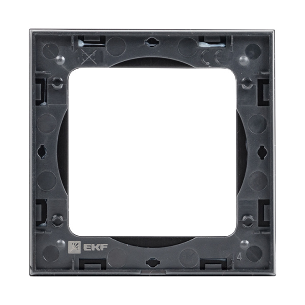 Стокгольм Рамка 1-местная металлическая черная EKF