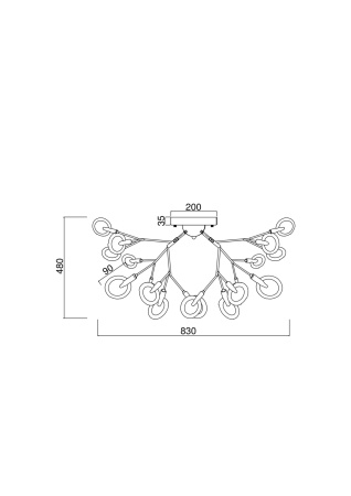 Потолочный светильник 27*G4 3Вт Белый IP20 Florencia FR5049CL-27W Freya