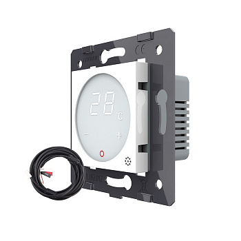 Терморегулятор пола 16А, сенсорное управление, датчик воздуха, датчик пола 5 м, Белый (мех.) Livolo Терморегулятор пола 16А, сенсорное управление, датчик воздуха, датчик пола 5 м, Белый (мех.) Livolo