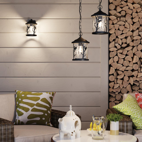 Ландшафтный подвес E27 1*60W IP44 CUITA черный/стекло ODEON LIGHT