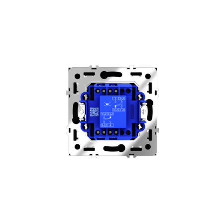 Перекрестный переключатель встраиваемый Voltum S70 одноклавишный 10А, (черный матовый)