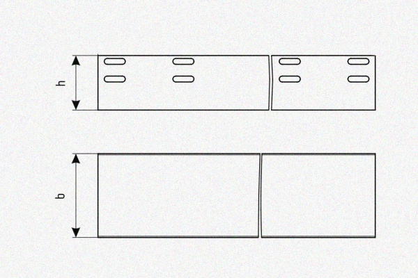 Лоток глухой ЛМГ 50х50х3000 УТ1,5, оцинкованный лист S1,0