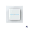 Сенсорный дверной звонок Quadro 1 клавиша 1 модуль Белый Livolo