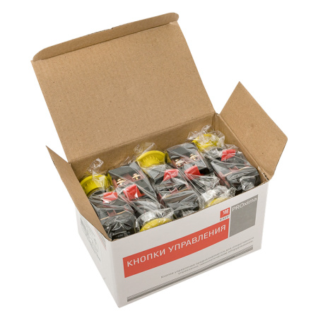 Кнопка AEA-22 желтая NO+NC Грибок PROxima EKF