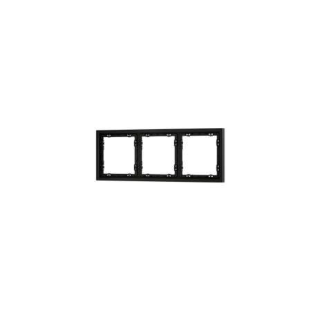 Рамка пластиковая Voltum S70 на 3 поста, (черный матовый)