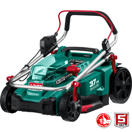 36В бесщеточная газонокосилка, 2х18В АКБ (4Ач). ГКЛ-3736-42 ЗУБР