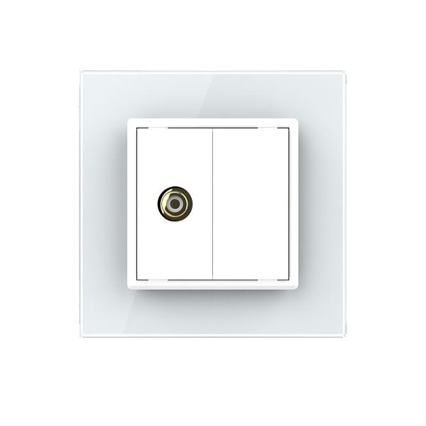 Розетка видео RCA "тюльпан" Белая Livolo