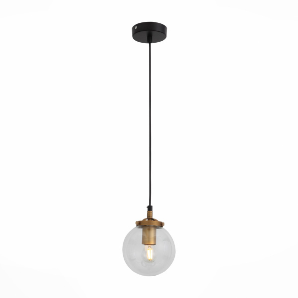 Светильник подвесной Черный, Золото/Прозрачный E27 1*40Вт SL234.403.01 ST LUCE