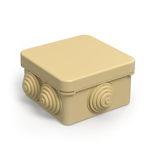 Коробка распределительная 40-0200-1001 для о/п безгалогенная (HF) сосна 70х70х40 (132шт/кор) Промрукав