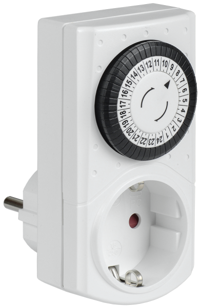 Розетка-таймер механический РТМ-1 30мин 24ч 48on/off 16А IP20 IEK