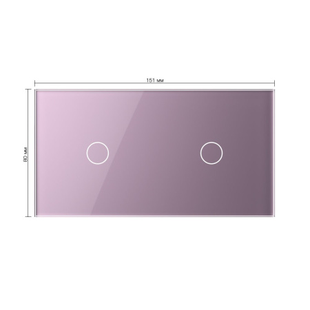 Сенсорный выключатель 2 клавиши (1-1), 2 поста Розовый Livolo