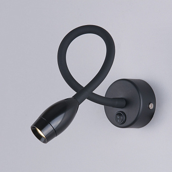 Настенный светодиодный светильник с гибким корпусом LED 3Вт 4000К черный IP20 BAND (a039998) Elektrostandard