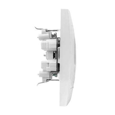 Валенсия Розетка 2-местная б/з 10А белая с защ, штор, EKF