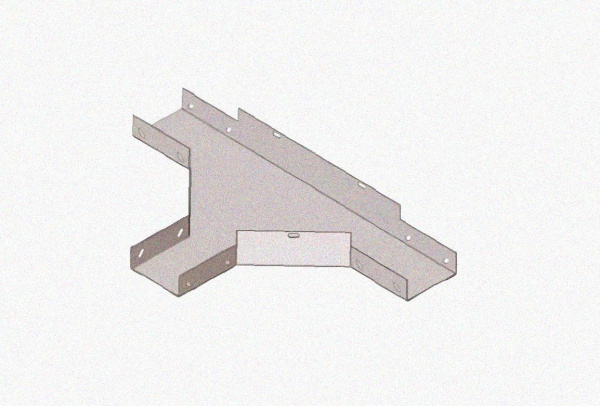 Лоток тройниковый глухой ОТГ 100х65 УХЛ1, оцинкованный лист S1,5