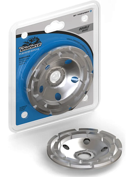 Чашка шлифовальная алмазная сегментная двухрядная DOUBLE BASIC 125х22,23 мм DIAFORCE