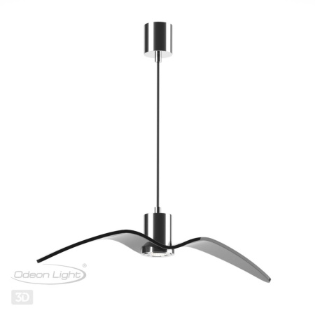 Подвес GU10 1*5W BIRDS чёрный/хром/стекло B ODEON LIGHT