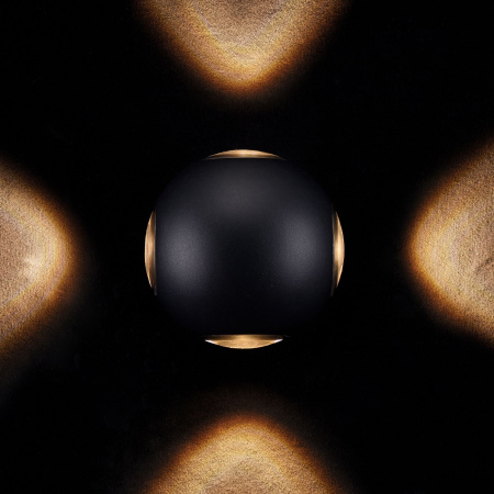 Бра 4Вт 3000K Черный IP20 Gansevoort O575WL-L12B Outdoor