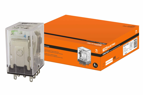 Реле РЭК78/3 с инд. 5А 12В AC TDM Реле РЭК78/3 с инд. 5А 12В AC TDM
