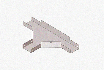 Лоток тройниковый глухой ОТГ 300х80 УТ1,5, оцинкованный лист S1,5