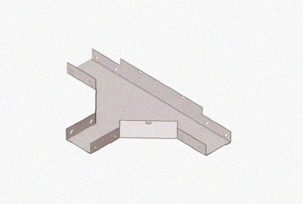 Лоток тройниковый глухой ОТГ 300х80 УТ1,5, оцинкованный лист S1,5