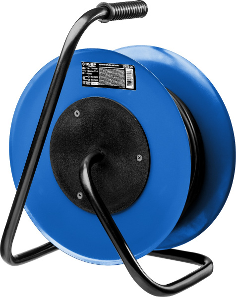 Силовой удлинитель на стальной катушке КГ 3х2.5 20м 4000Вт IP44, КГ 325 ЗУБР