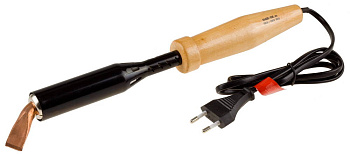 Электропаяльник для лужения 150Вт, с деревянной рукояткой, клин ЗУБР