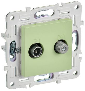 SKANDY Розетка двойная TV+SAT SK-A13G мятный IEK