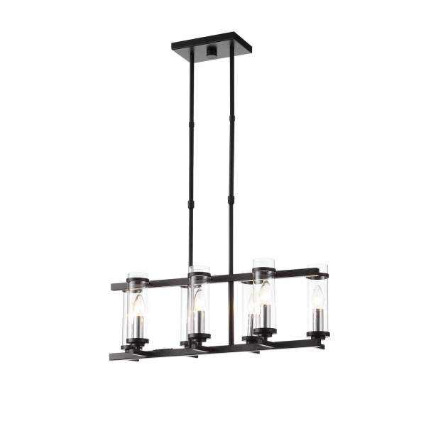 Люстра подвесная Черный, Никель/Прозрачный E14 7*60Вт SL334.403.07 ST LUCE