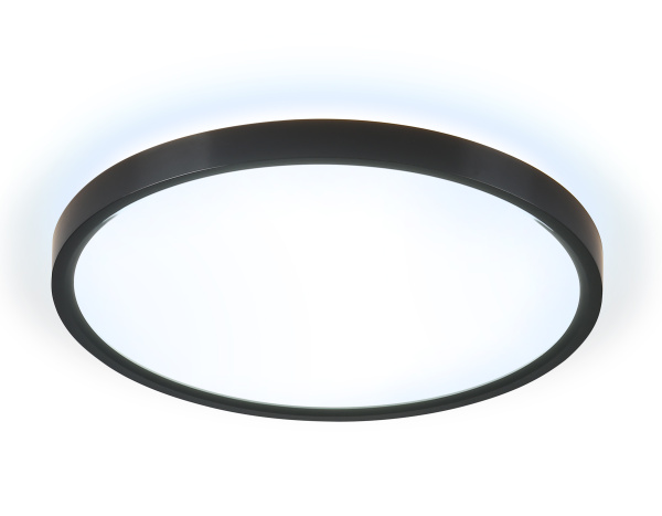 Потолочный светодиодный светильник FZ3055 BK черный IP44 33W+10W 6400+6400К D375*40 (Без ПДУ) Ambrella Light