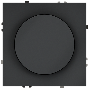 Светорегулятор встраиваемый Voltum S70 поворотно-нажимной 600 Вт, (графит)