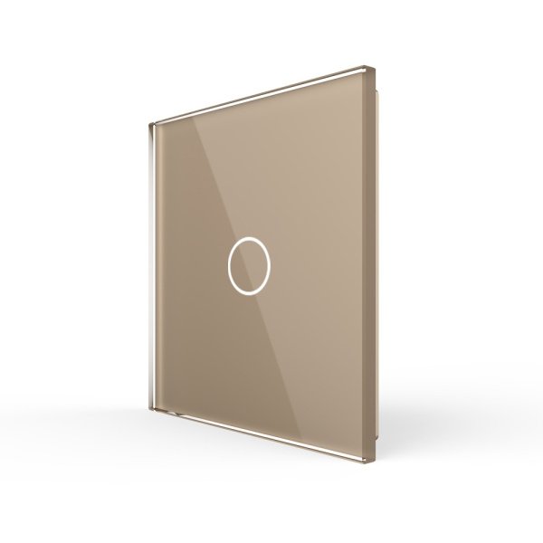 Панель для одноклавишного выключателя золотая Livolo