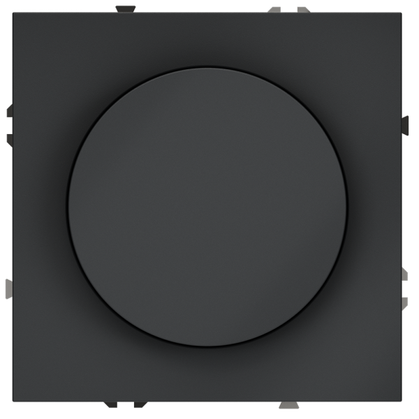 Светорегулятор встраиваемый Voltum S70 поворотно-нажимной 600 Вт, (графит)