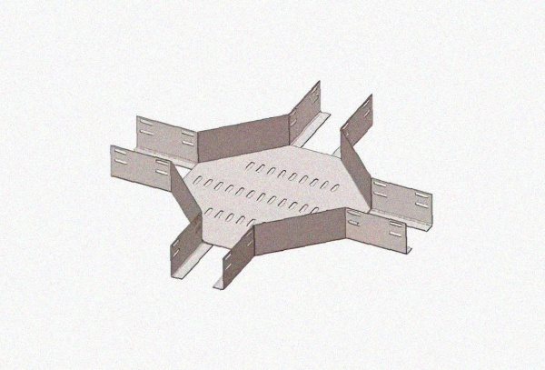 Лоток крестообразный глухой КМГ 150х100 У3, окрашенный, S1,0