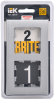 BRITE Рамка 2-мест. РУ-2-1-БрА металл алюм. IEK