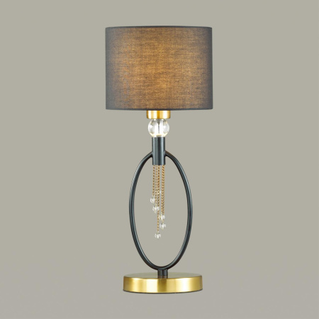 Настольная лампа E27 60W 220V SANTIAGO античная латунь,черный LUMION